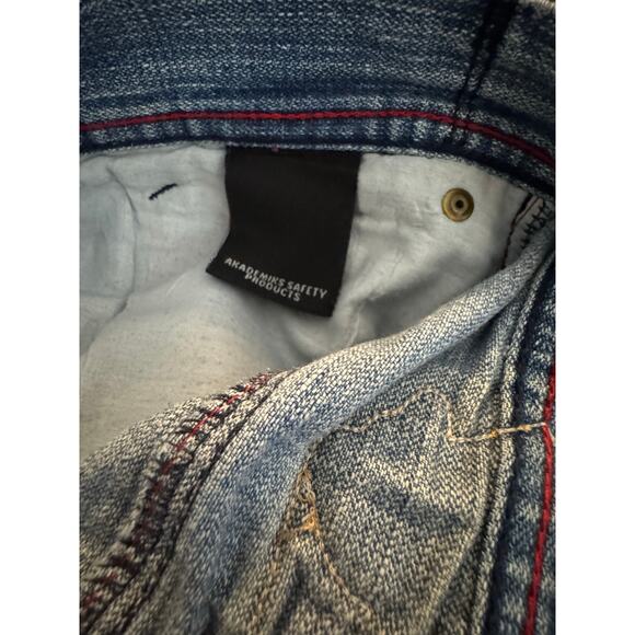 Akademiks Y2K Size 40 Baggy Light Washed Blue Denim Jeans 2000s Embroidered VTG - Picture 10 of 11